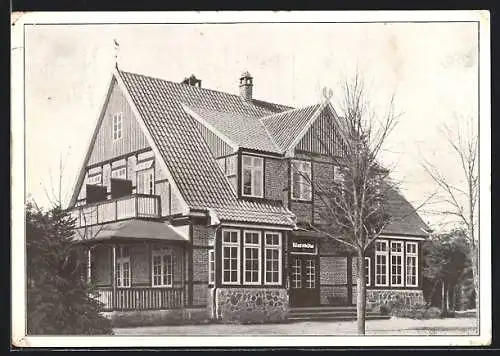 AK Jesteburg /Harburg, Gasthaus Rüsselkäfer, Bes. Heinrich Aldag, Aussenansicht