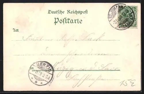 Lithographie Saarbrücken /Ehrental, Spichererberg, Hamburger Engros-Lager S. A. Israel &Co