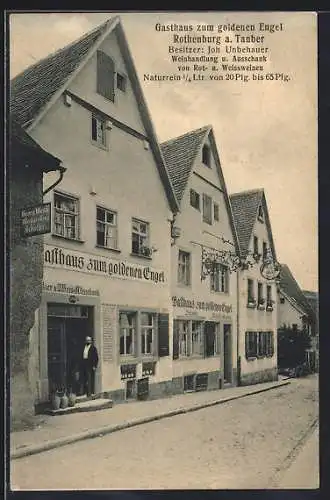 AK Rothenburg a. Tauber, Gasthaus zum goldenen Engel