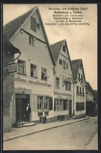 AK Rothenburg a. Tauber, Gasthaus zum goldenen Engel