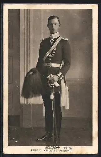 AK Wolrad, Prinz zu Waldeck und Pyrmont in Uniform