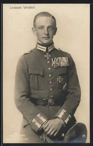 Foto-AK Sanke Nr. 662: Leutnant Windisch der Luftstreitkräfte in Uniform