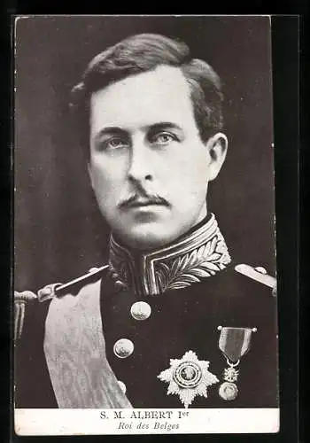 AK Portrait Albert I. von Belgien in Uniform