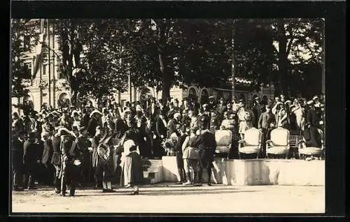 AK Fetes de la Victoire 14 Juillet 1919, La Tribune officielle