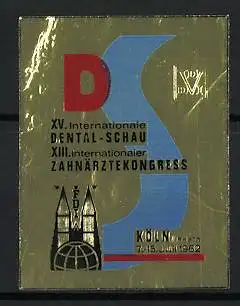 Reklamemarke Köln, XV. Internationale Dental-Schau 1962, Zahnarztkongress und Dom