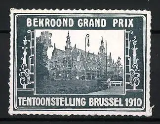 Reklamemarke Brüssel, Bekroond Grand Prix, Ausstellung 1910