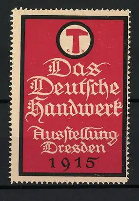 Reklamemarke Dresden, Das Deutsche Handwerk, Ausstellung 1915