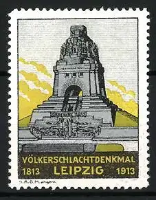 Reklamemarke Leipzig, Völkerschlachtdenkmal 1813-1913, Denkmalansicht