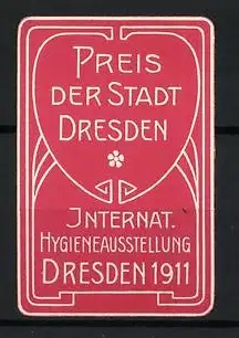 Reklamemarke Dresden, Preis der Stadt Dresden, Internationale Hygieneausstellung 1911