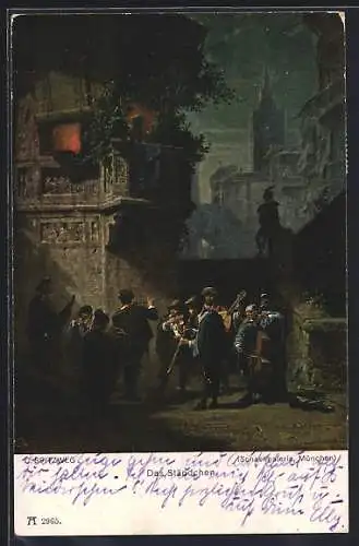 Künstler-AK Carl Spitzweg: Das Ständchen