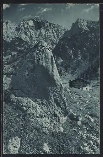 AK Kaindlhütte, Berghütte mit Scheffauer