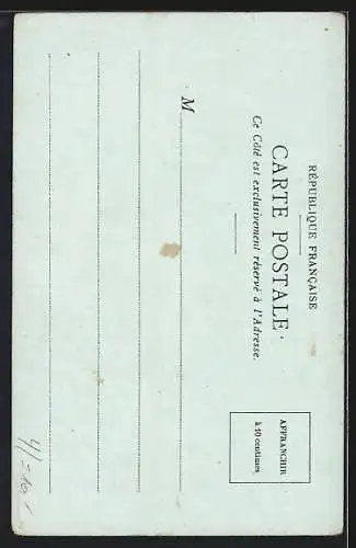 AK Belgischer Postboste bringt einem Fischer einen Brief