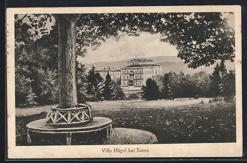 AK Essen, Villa Hügel mit Parkpartie