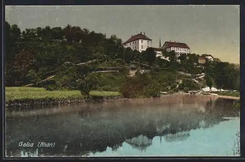 AK Geisa /Rhön, Ortsansicht vom Wasser aus