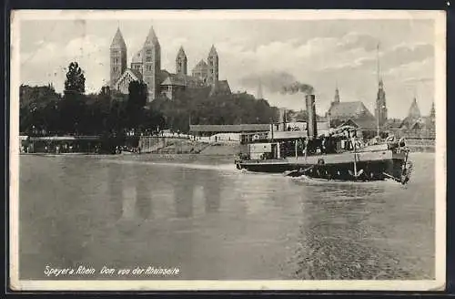 AK Speyer, Dom von der Rheinseite