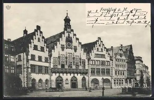 AK Alt-Frankfurt, Römer mit Brunnen