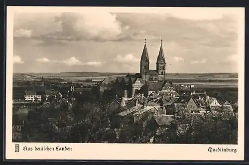 AK Quedlinburg, Blick auf das Schloss