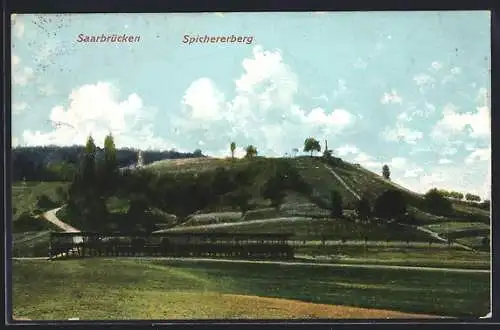 AK Saarbrücken, Blick auf den Spicherer Berg