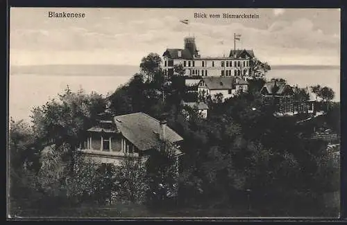 AK Hamburg-Blankenese, Blick vom Bismarckstein