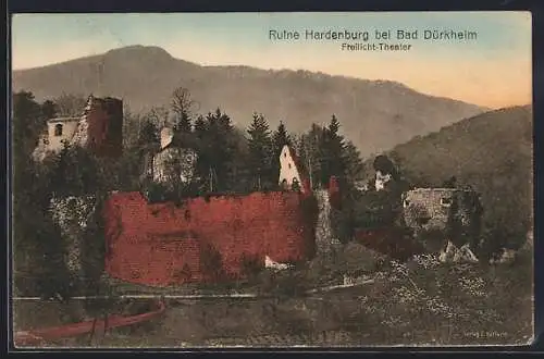 AK Bad Dürkheim, Ruine Hardenburg, Freilicht-Theater