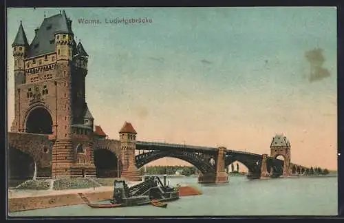 AK Worms, Ludwigsbrücke