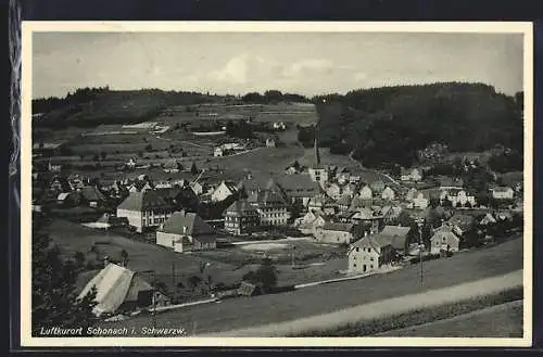 AK Schonach i. Schwarzw., Teilansicht mit Kirche