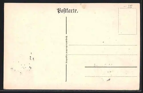 AK Eggenburg, Strasse mit bemaltem Haus