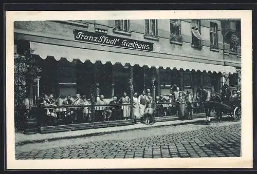 AK Wien, Franz Pfudl`s Gasthaus z. Posthorn, Posthorngasse 6