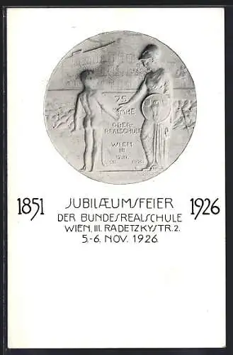 AK Wien, Jubiläumsfeier der Bundesrealschule Radetzkystrasse 2 im Jahr 1926