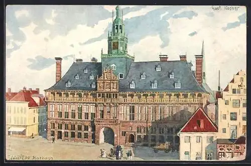 AK Emden, Blick auf das Rathaus