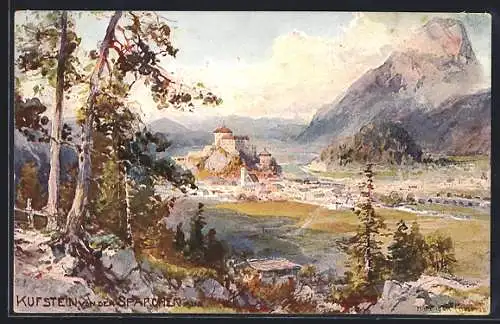 Künstler-AK Edward Harrison Compton: Kufstein, Panoramablick auf die Ortschaft von der Sparchen aus