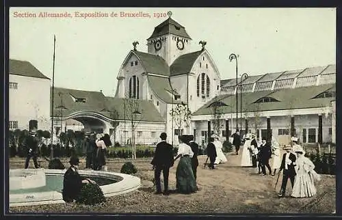 AK Bruxelles, Exposition 1910, Section Allemande