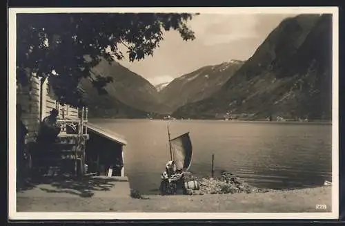 AK Norwegen, Idyll an einem Fjord