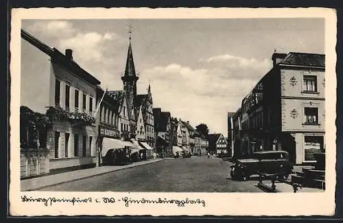 AK Burgsteinfurt i. W., Kaiser`s Lebensmittelladen am Hindenburgplatz