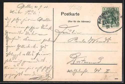 AK Melle, Ortsansicht aus der Ferne