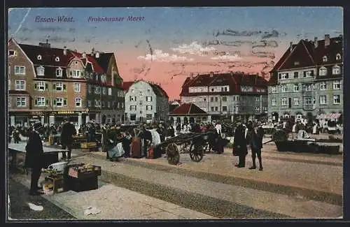 AK Essen / Ruhr, Stände auf dem Frohnhauser Markt