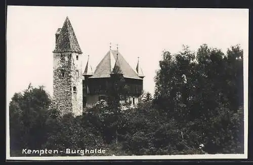 AK Kempten / Allgäu, Blick auf Burghalde