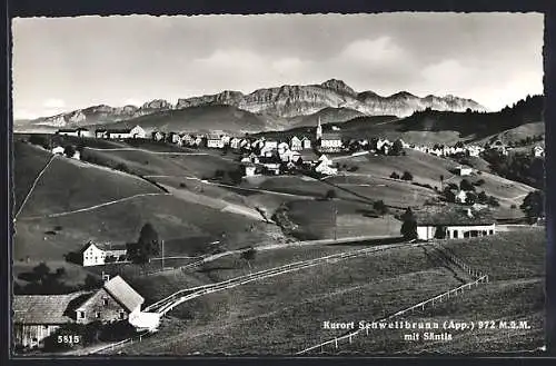 AK Schwellbrunn, Gesamtansicht mit Säntis