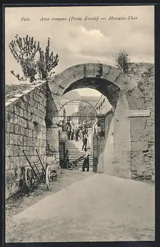 AK Pola, Arco romano, Hercules-Tor