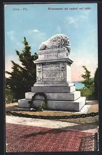 AK Lissa-Vis, Monumento dei caduti nel 1866