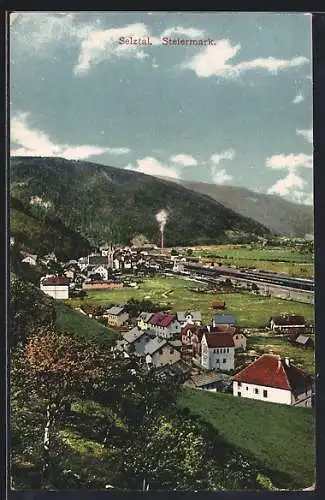 AK Selztal /Steiermark, Ortsansicht vom Berg aus
