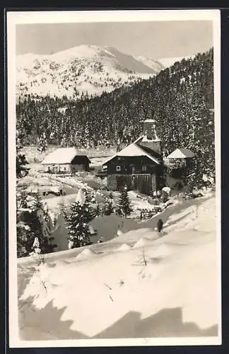 AK Judenburg, Gasthaus zur Schmelz gegen den Oberkogel