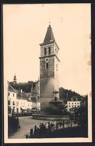 AK Judenburg, Blick auf den Uhrturm