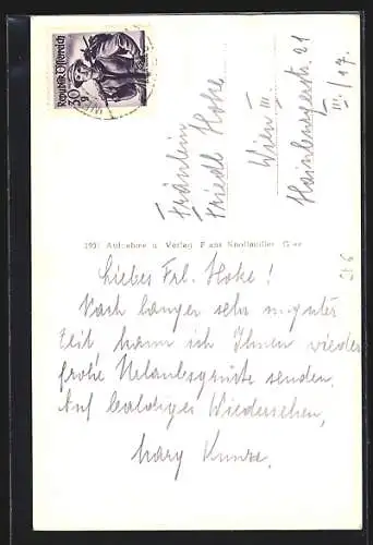 AK Waldbach /Oststmk., Ortsansicht vom Berg aus