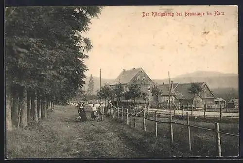 AK Braunlage, Partie am Gasthaus Königskrug