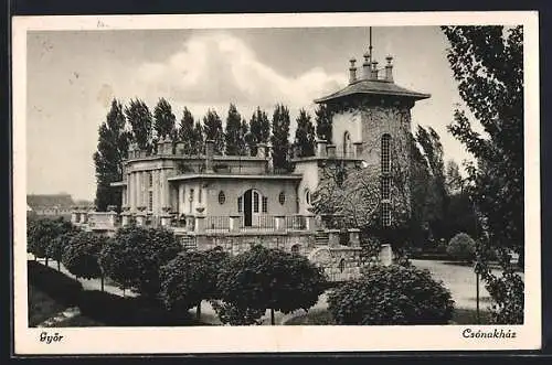 AK Györ, Csonakhaz, Schloss mit Park