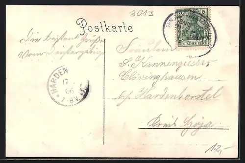 AK Barsinghausen, Deisterhotel, Achtlindenturm und alte Taufe im Deisterwalde