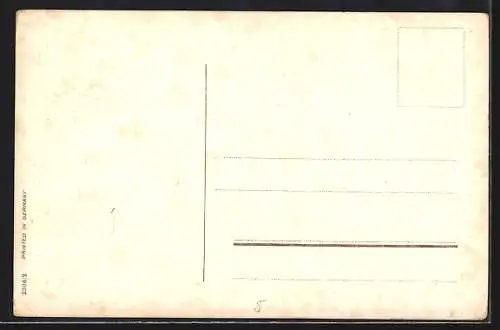 Künstler-AK Postkutsche, Pfingstgruss