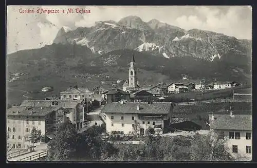 AK Cortina d'Ampezzo, Ortsansicht mit Mt. Tofana