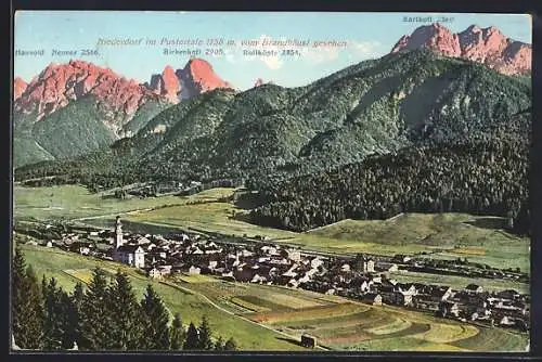 AK Villabassa / Niederdorf, Blick vom Brandhäusl auf den Ort